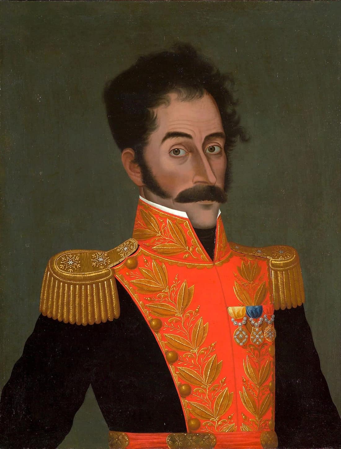 Retrato de Simón Bolívar pintado por José Gil de Castro