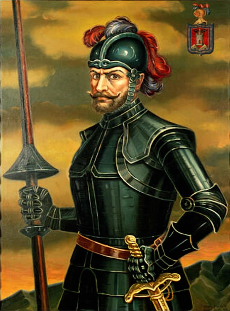 Retrato de Sebastián de Benalcázar, fundador español de Quito en 1534